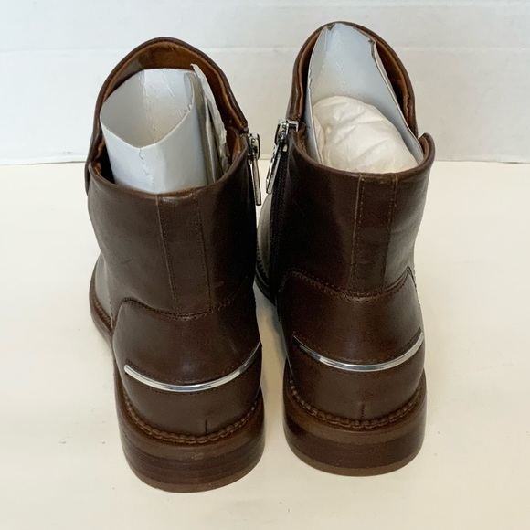 Franco Sarto Women's Happily Ankle Boot Brown Leather 8 Wide NWOT - Picture 4 of 7